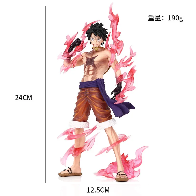 

New Pirate King Anime Figure Flowing Sakura Luffy ornament, 5-speed Nika Sun God blue domineering wrapped Luffy figurine