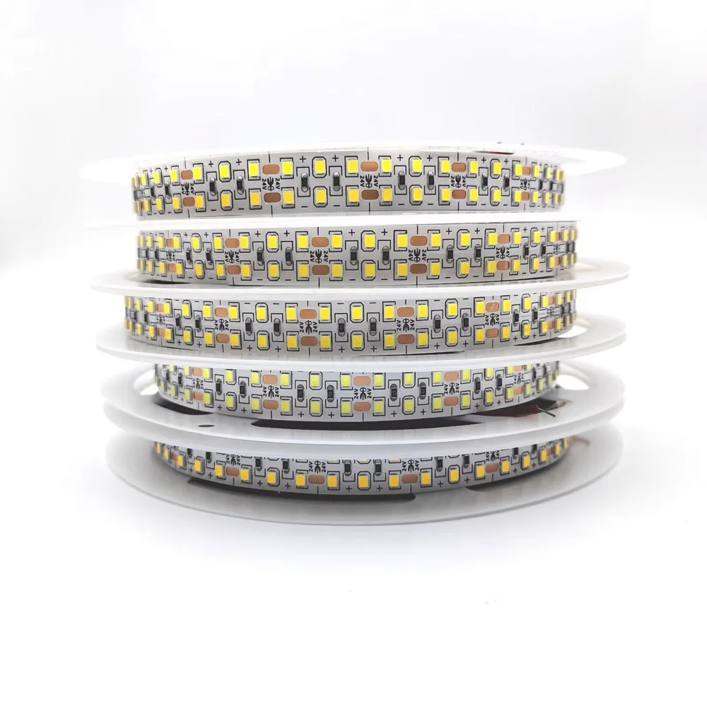 5m High Bright LED Flexible Strip DC12V 24V SMD2835 240leds/m Double Row 10mm 15mm 3000k Natural White 4000k 4500k 6000k 6500k