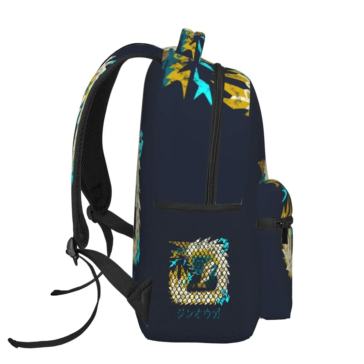 Monster Hunter World Iceborne Zinogre Kanji Icon Backpacks Boys Girls Bookbag Students School Bags Kids Rucksack Shoulder Bag