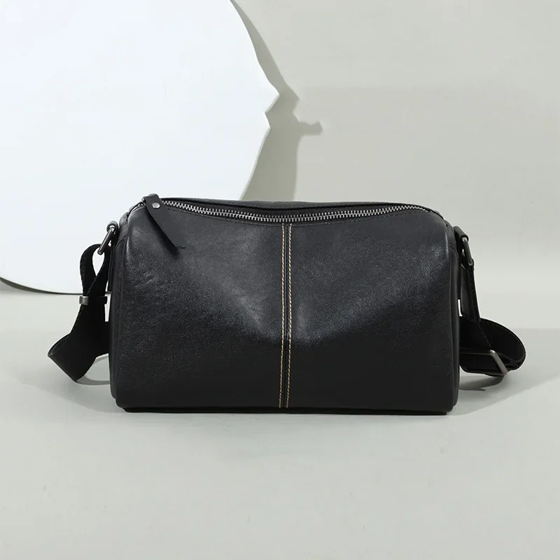 New leather men's shoulder bag waterproof horizontal Korean version messenger bag men's high sense