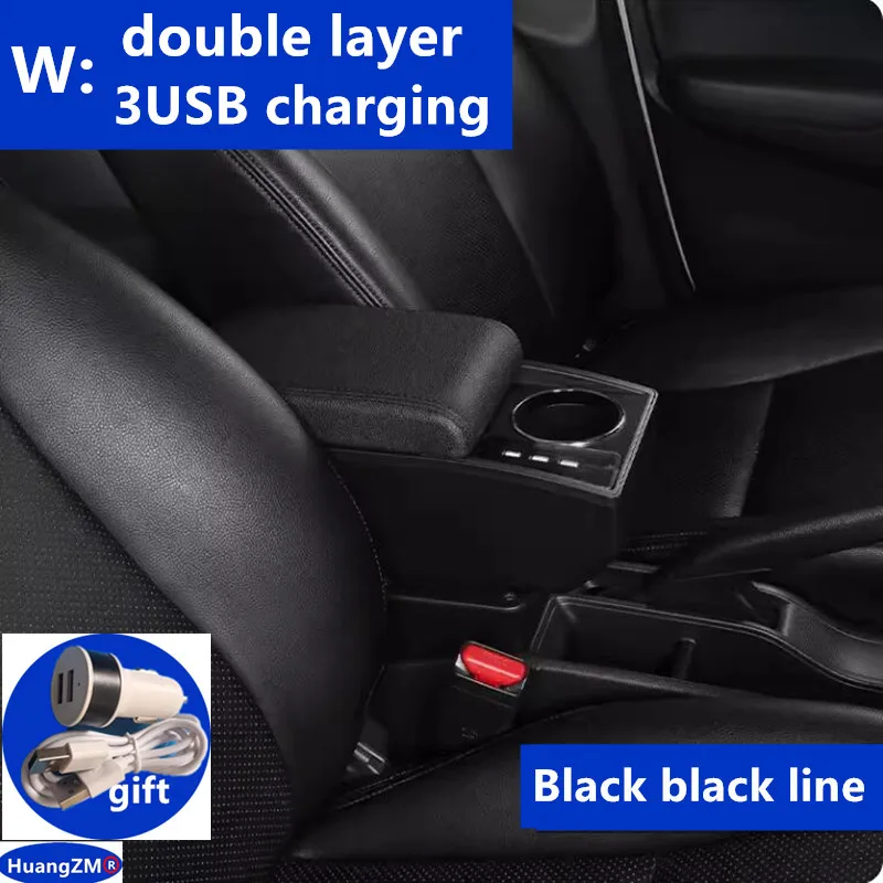 Voor Peugeot 206 Armsteun doos Voor Peugeot 206 207CC Cabrio Auto Armsteun Opbergdoos bekerhouder Gewijd Retrofit Auto Accessoires