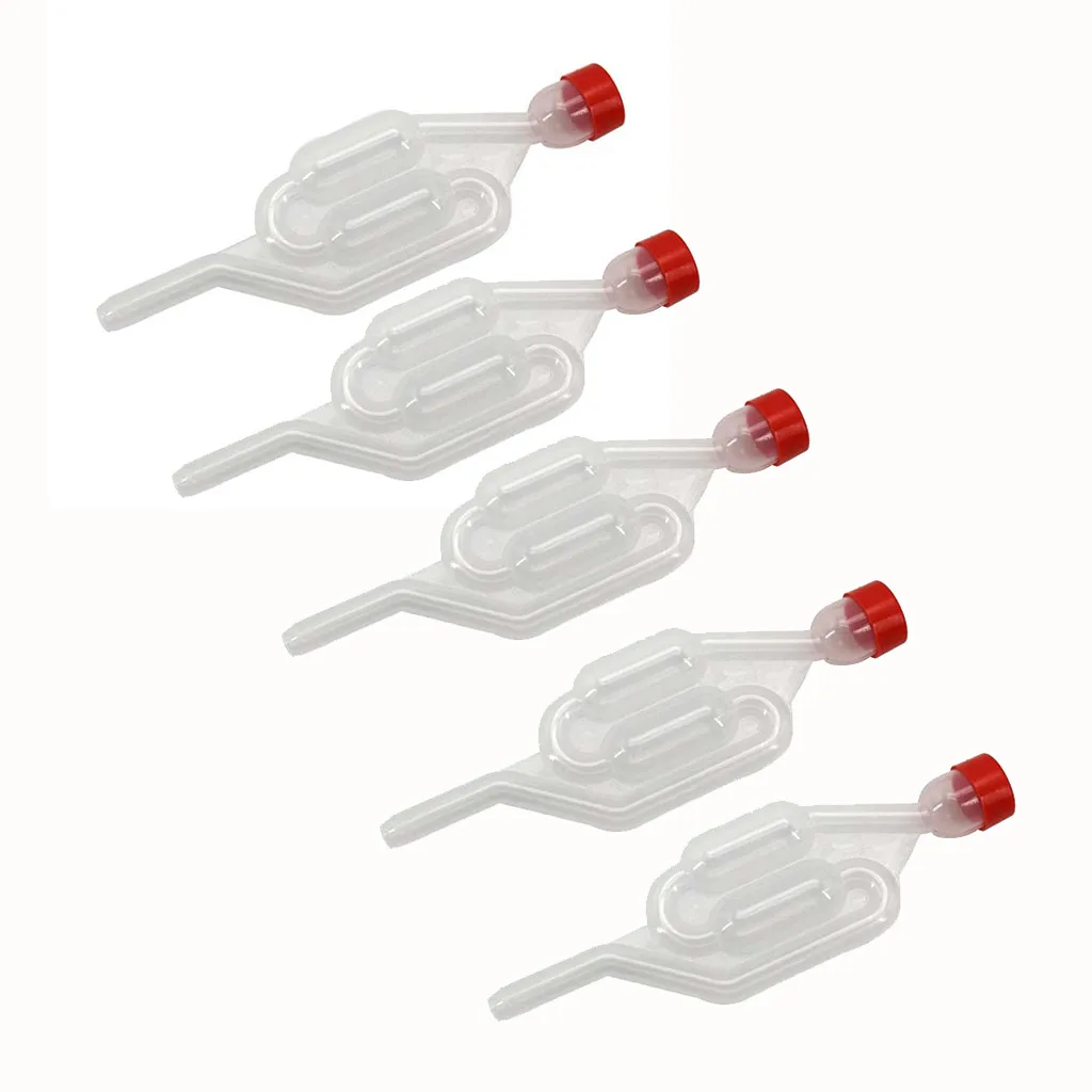 Transparent One-way Wine Air Lock Beer Brewing Fermentation Exhaust Valve Home Plastic Beer Making Tool Equipment Airlock