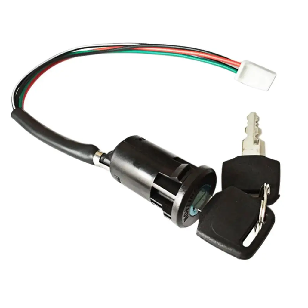 4 Wire Ignition Switch Lock Plastic Copper for Motorcycles Used Three Wheels Scooter ATV Pocket Bikes