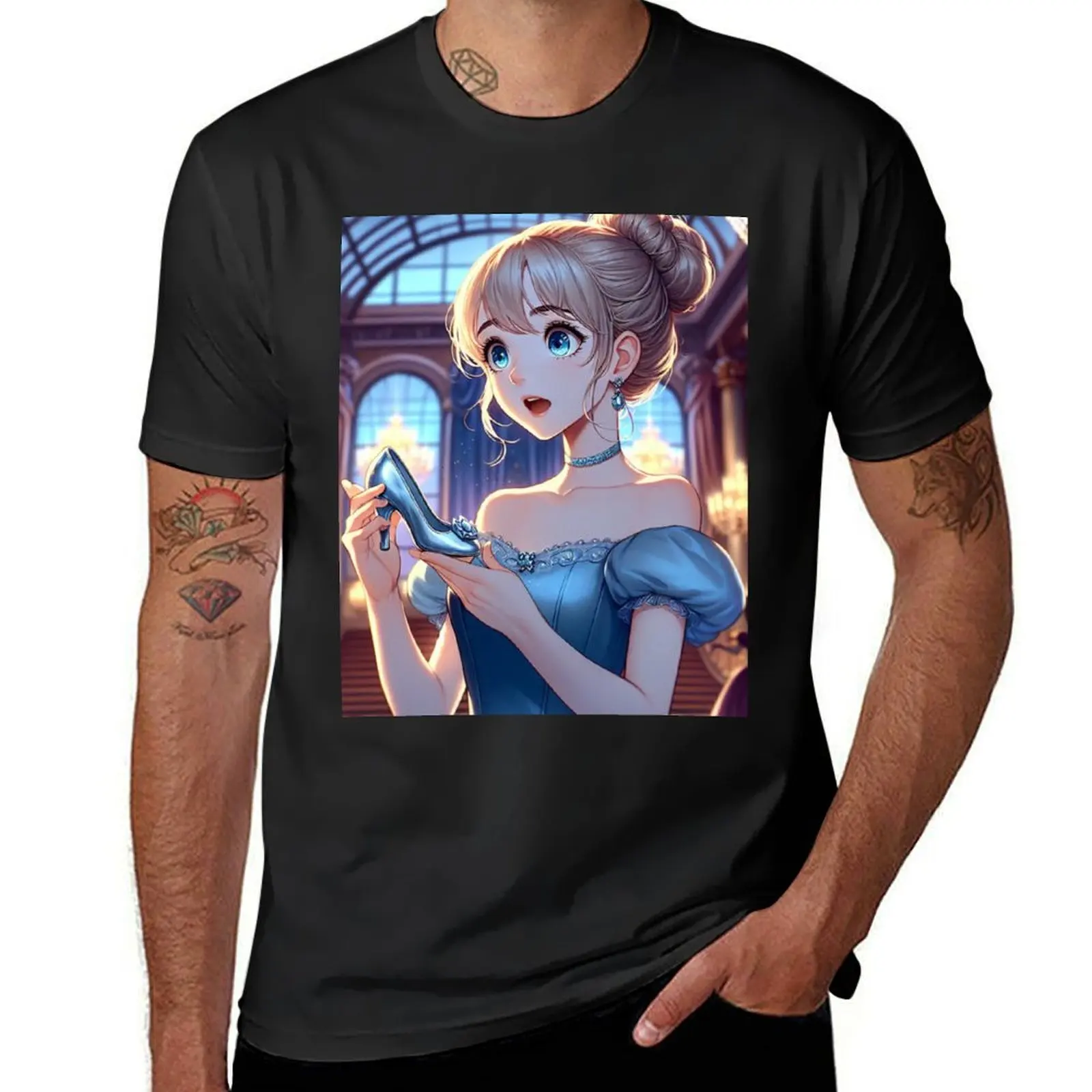 Anime Cinderella T-shirt sports fans tops customs design your own fruit of the loom mens t shirts