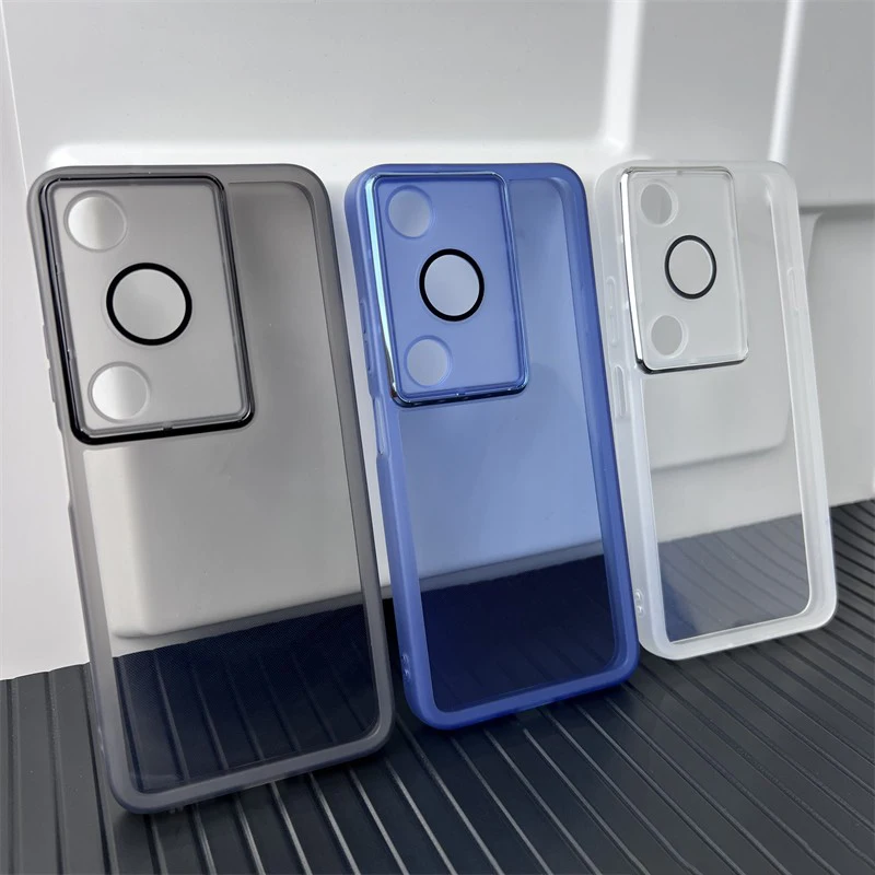 

Acrylic Glass Lens Film Phone Case for Huawei Nova Y72 NovaY72 Soft Transparent Silicone Full Camera Protection Back Cover Shell