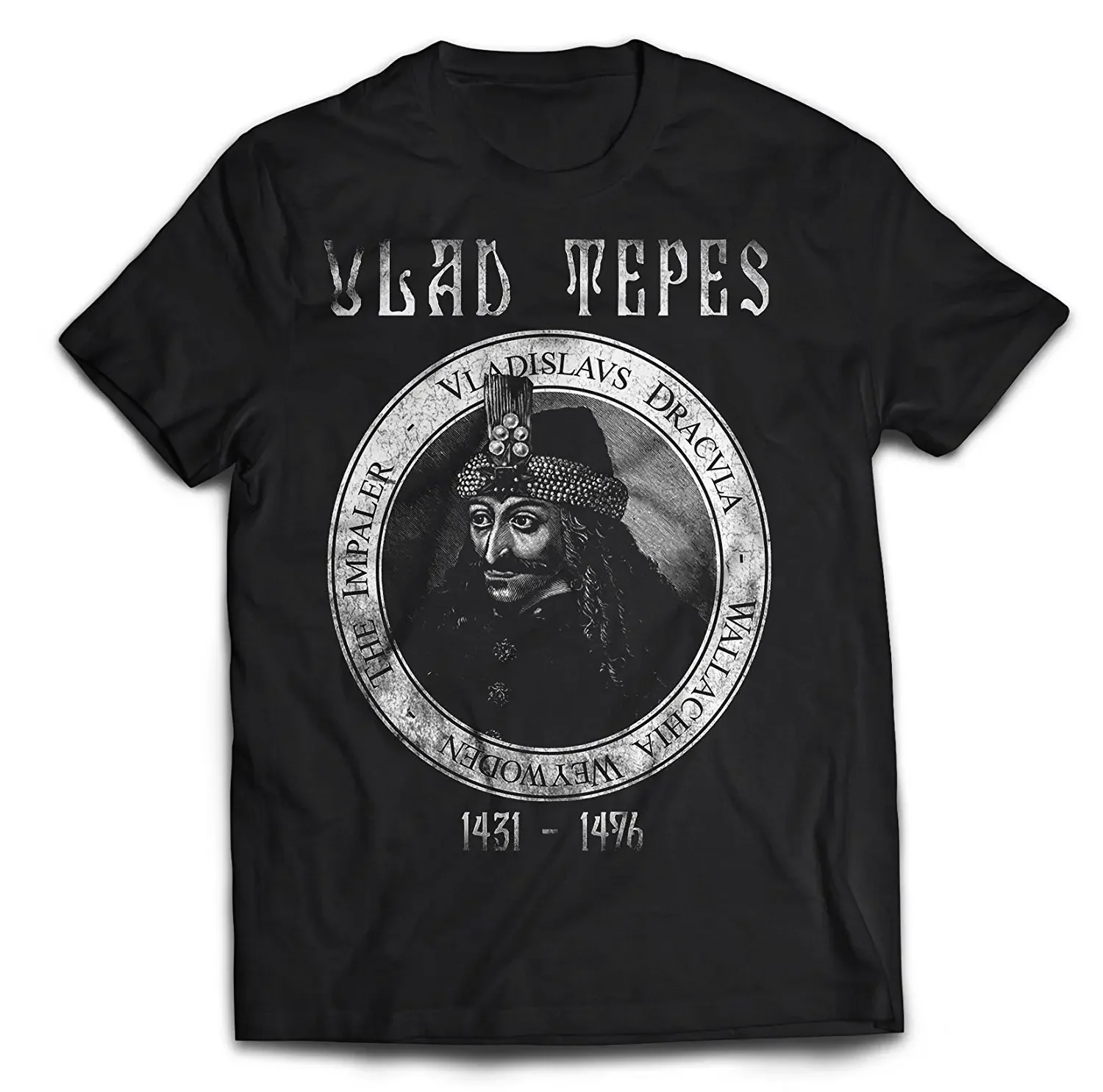 Camiseta con gráfico de vampiro "Blood Feast Vlad Drácula" para hombre, pantalón corto informal de algodón, manga corta, cuello redondo, ropa de calle