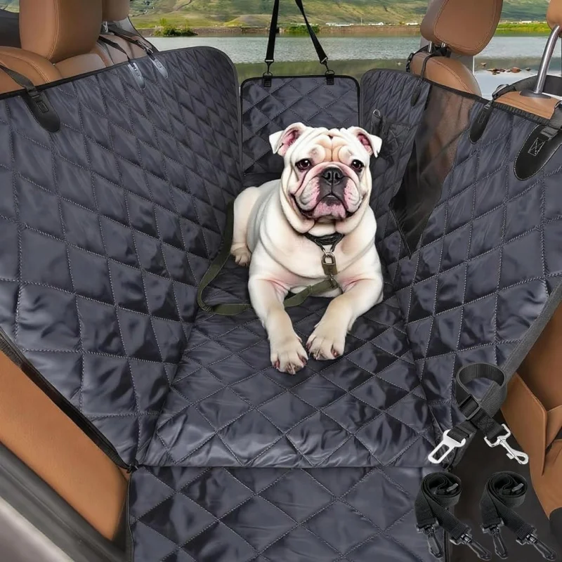 

Waterproof Dog Car Seat Cover Hammock with Mesh Window Safety Belt Side Door Protector Non Slip Scratch Resistant Mat for SUV Tr