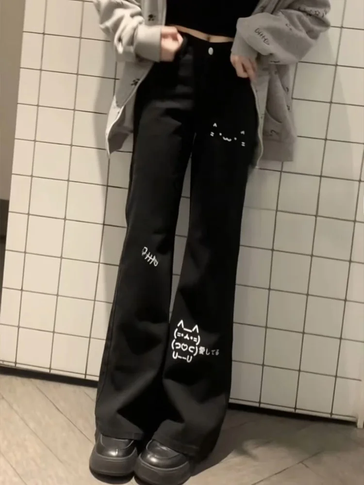 

Джинсы Bla Bell Bot с высокой талией, женские осенне-зимние утягивающие широкие брюки, удобная посадка, модный крой