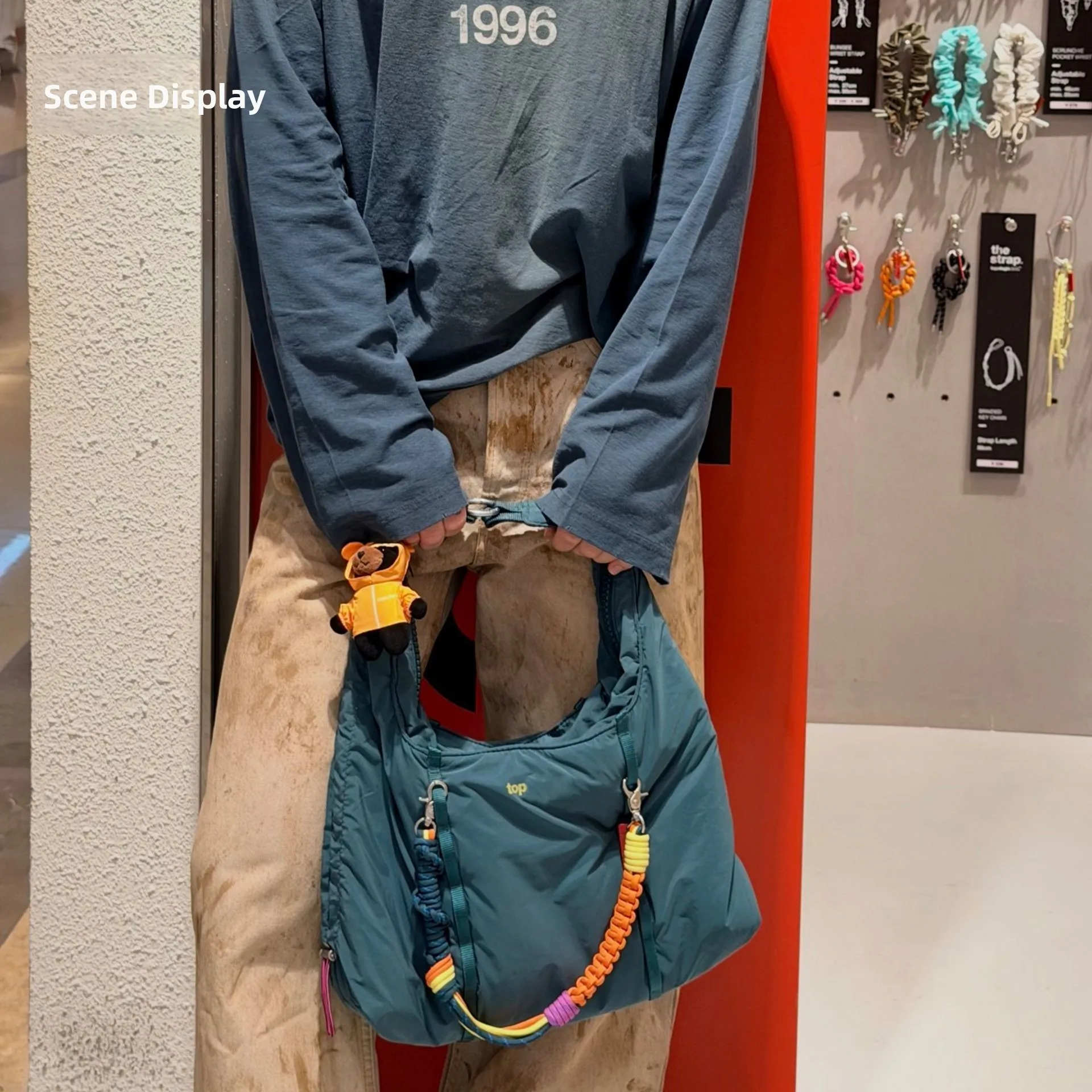 Outdoor Commuter Cloud Shape Hobo Bag Large Capacity Unisex Single Shoulder Crossbody Tote Bag Nylon Material Pure Color
