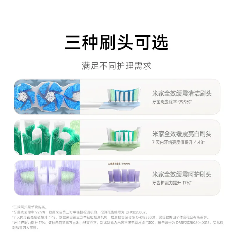 original MIJIA 3pcs Caring Toothbrush Head Replacement For Xiaomi Oscillation Vibration MES609 MES610 MES613 Accessories