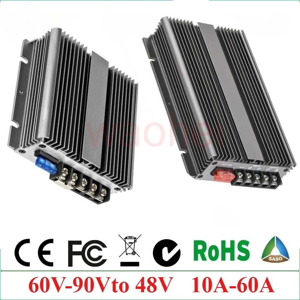 

60V-90V to 48V 72V to 48V 10A 20A 30A 40A 50A 60A DC DC Step Down Converter Voltage Reducer Buck Module Power Supply Unit CE