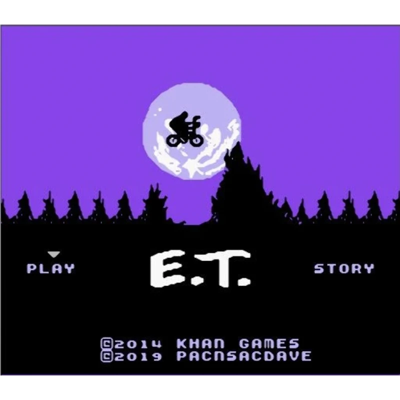 E.T. The Extra Terrestrial Game Cartridge for FC Console 60Pins Video Game Card