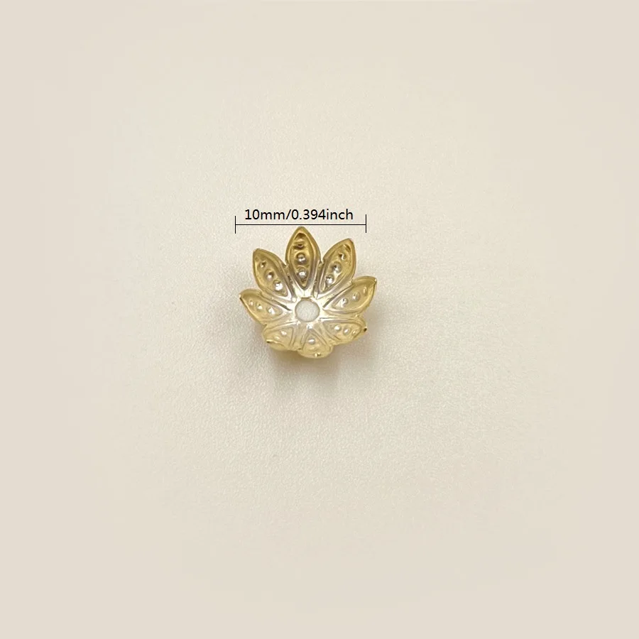 ジュエリー作りのための透かし彫りの金属製の花のビーズのキャップ,中間の八角形のトーチ,日曜大工,素材,卸売り,100個,10mm