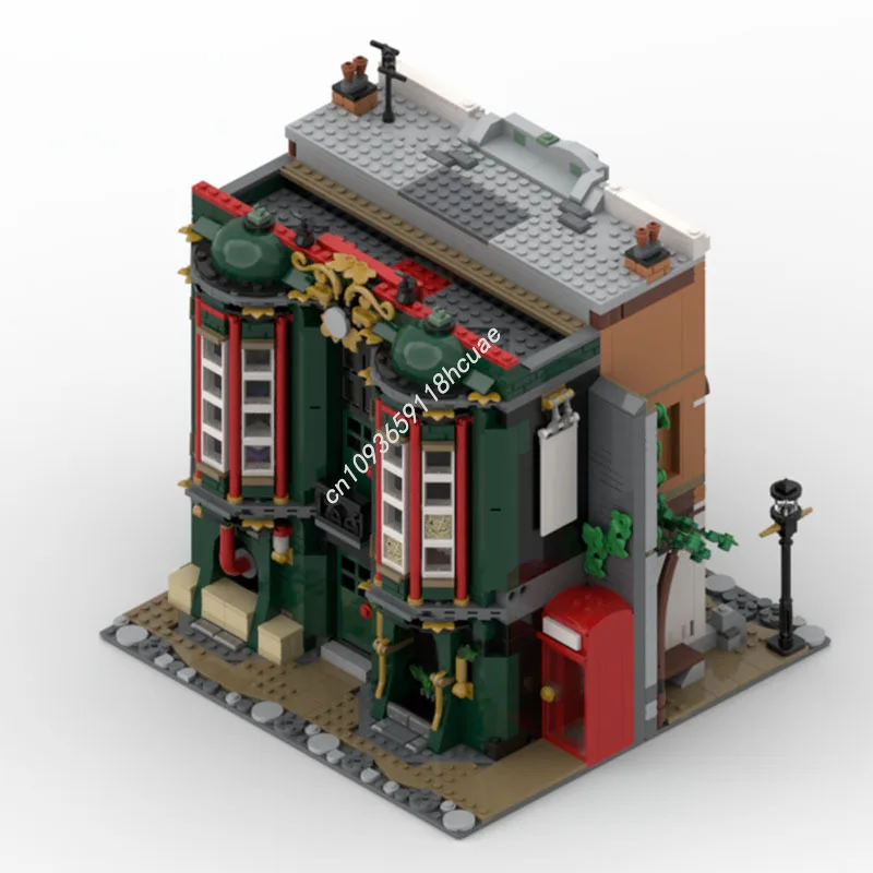 1062 stücke MOC Diagon Alley Ministry Magie Harry Modell Bausteine Architektur Modulare Montieren Geburtstag Spielzeug Weihnachten Geschenke