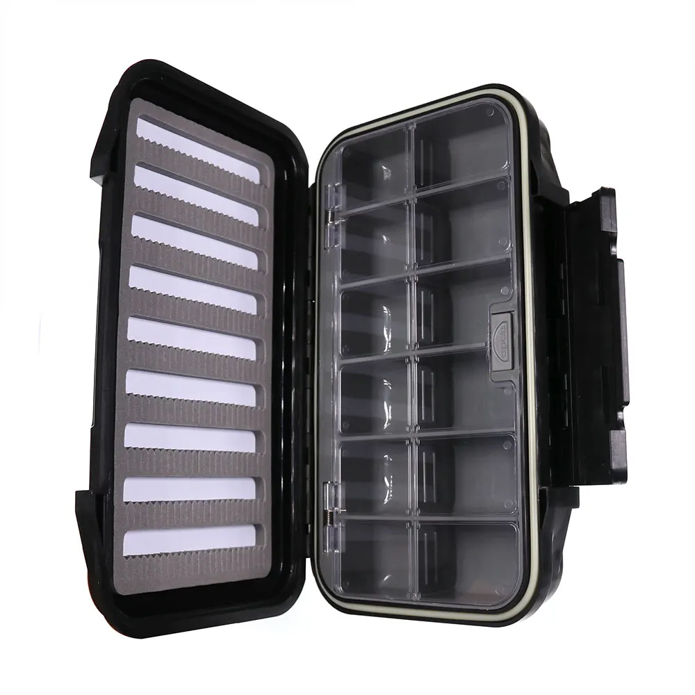 Bimoo M Size Waterproof Fishing Fly Box Fly Fishing Tackle Box Small Spoon Lure Hook Ice Jig Storage Box  7.76''x4.40''x1.81'' image 6