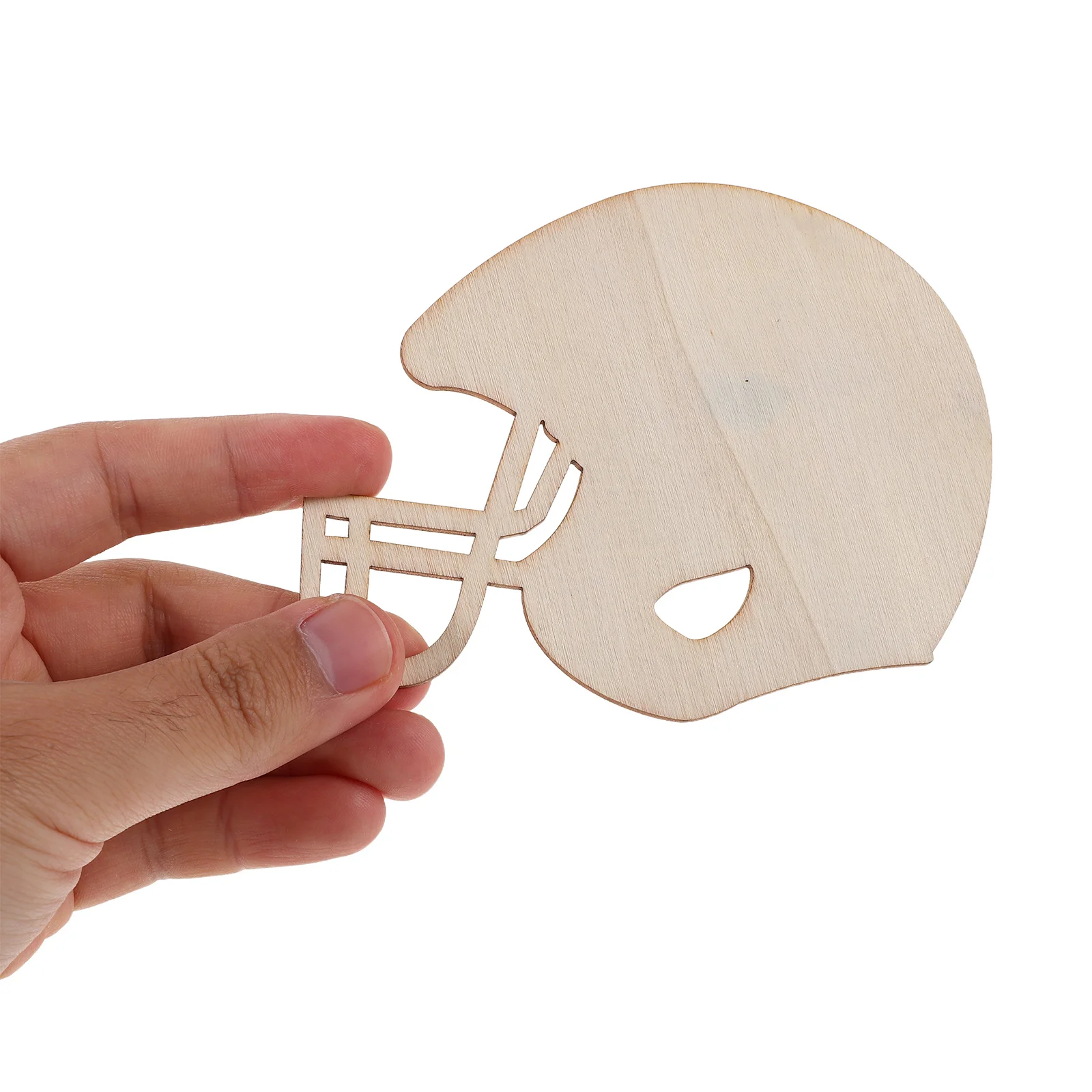 

50Pcs Unfinished Wood Football Cutouts Blank Smooth Craft Pieces Football Decorations DIY Painting Supplies