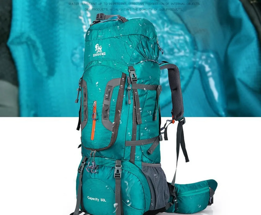 80L Camping Backpack Hiking Waterproof Travel Bags for Men Women Outdoor Trekking Rucksack Climbing Bag