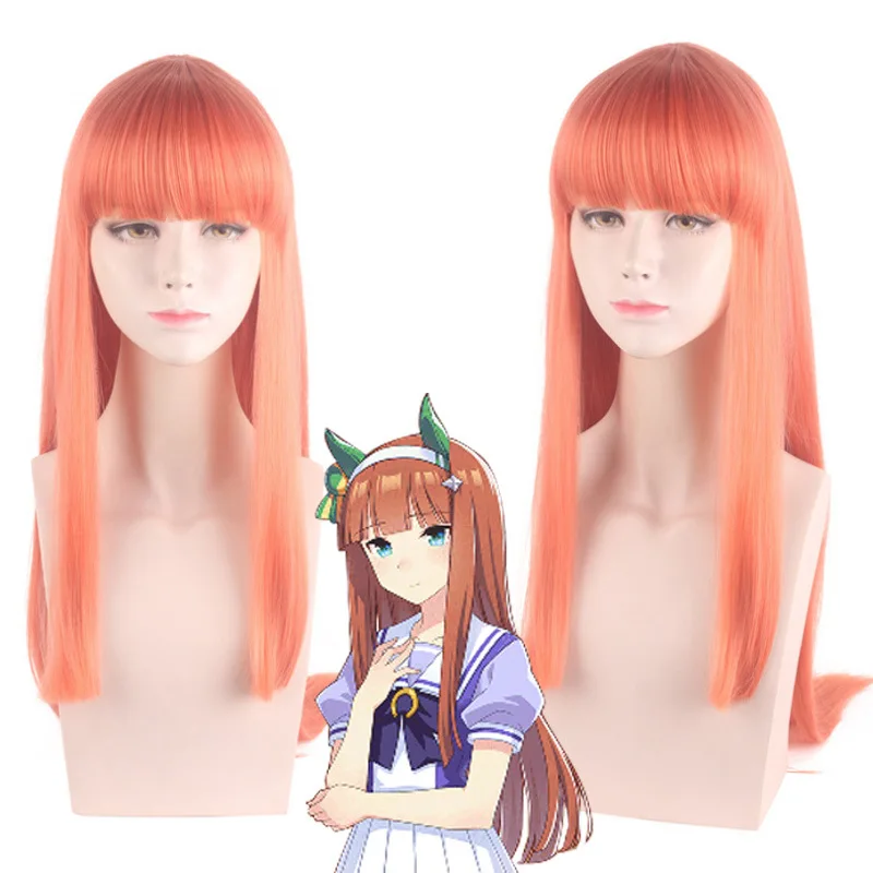 

Парик для косплея «Красивое Дерби», аниме, бесшумный Белдучи, оранжево-красный персонаж, длинные прямые волосы