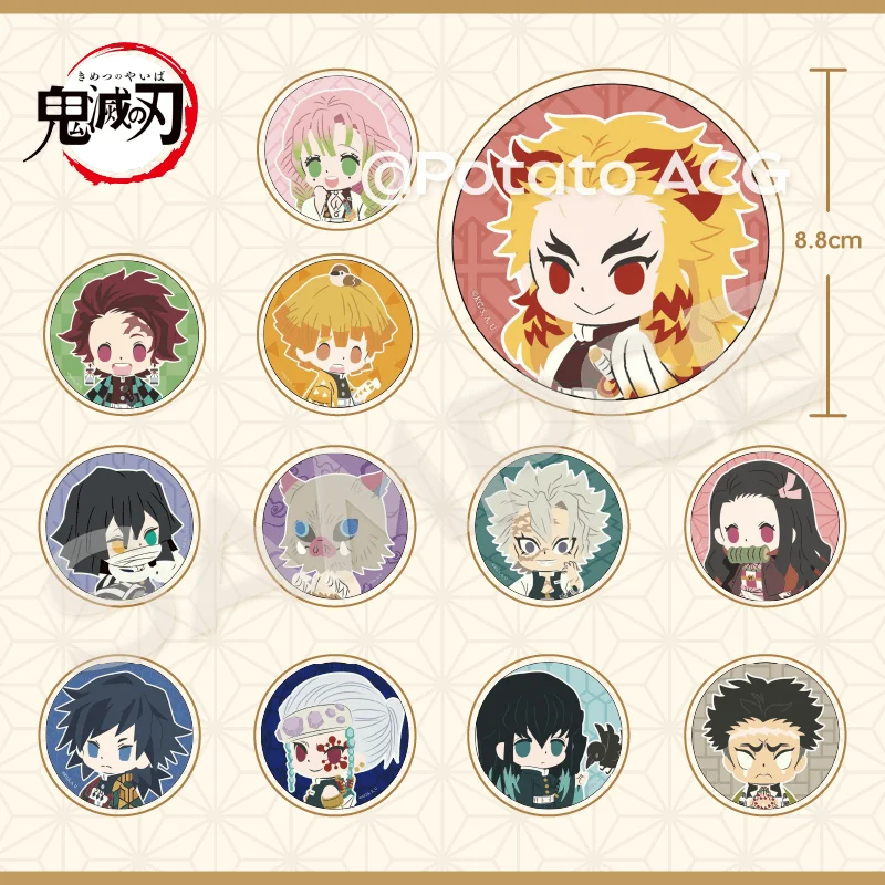 

Demon Slayer Acrylic Coasters Hashibira Inosuke Shinazugawa Sanemi Anime Peripheral Convenient Practical Heat Insulation Pad