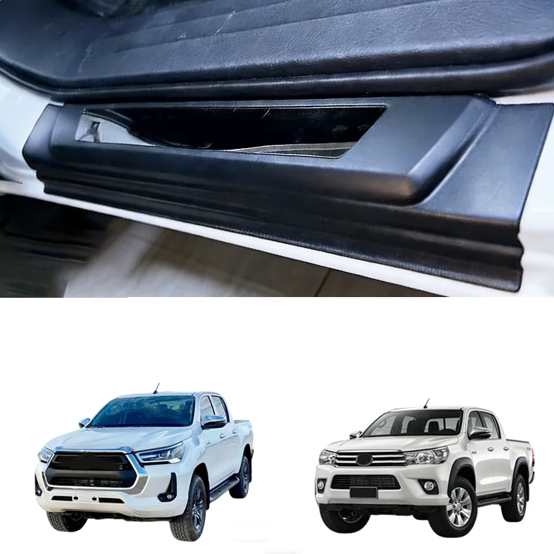Plastic side Pedal For Hilux Revo 2015-2021 auto Door Sill Scuff Plate door plate body kits accessories view 6