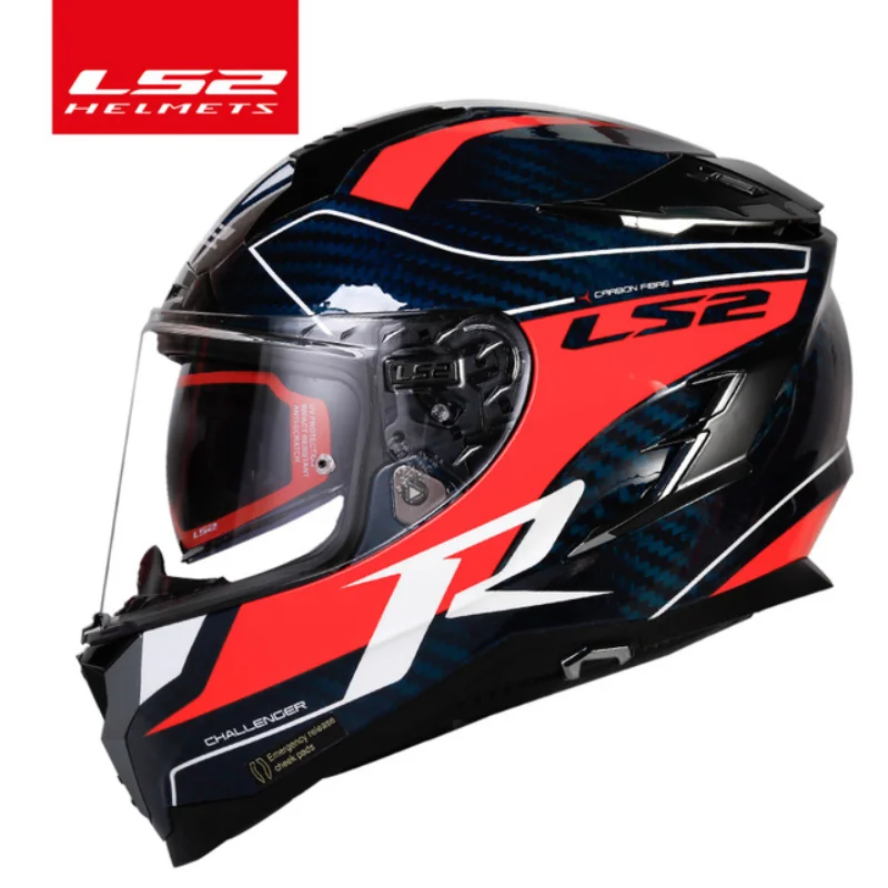 

Original LS2 FF327 full face motorcycle helmet inner sun lens ls2 Challenger carbon fiber helmets Racing casco moto capacete