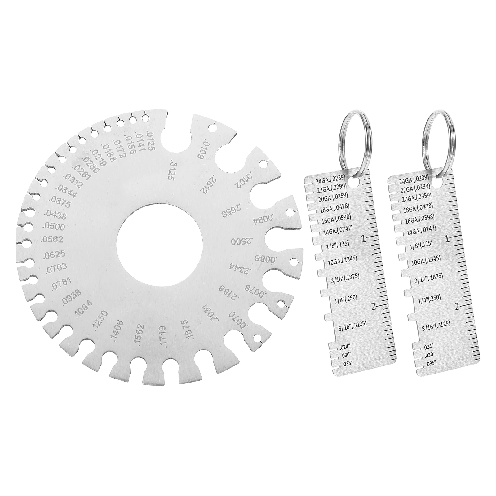 

3pcs Welding Thickness Gauges Stainless Steel Wire Gauge Measuring Tool Sheet Metal Gauge Precision Measurement