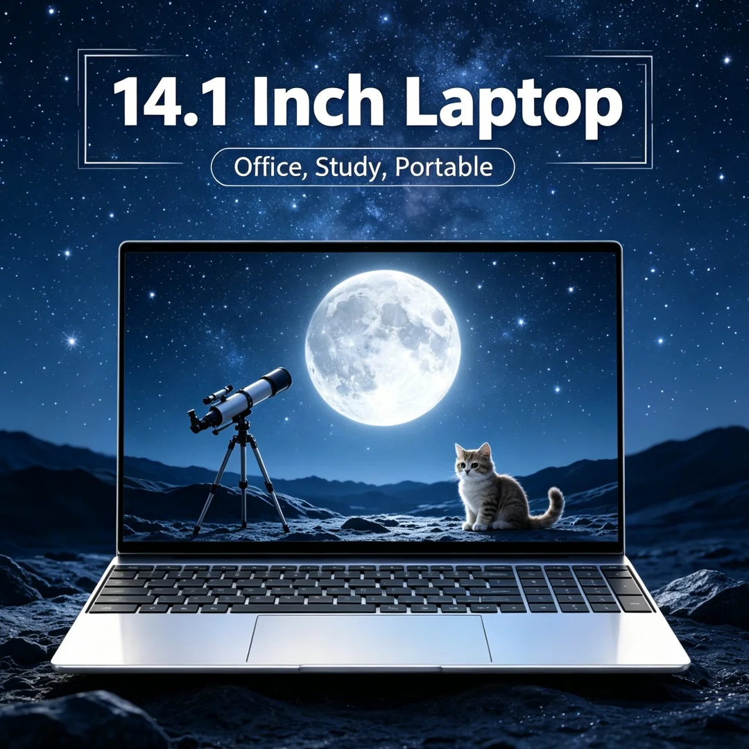

Premium Portable Business Notebook 14.1 Inch Ultra Thin Laptop 2026 New Intel N95 Win11 16GB 32GB RAM 2TB SSD