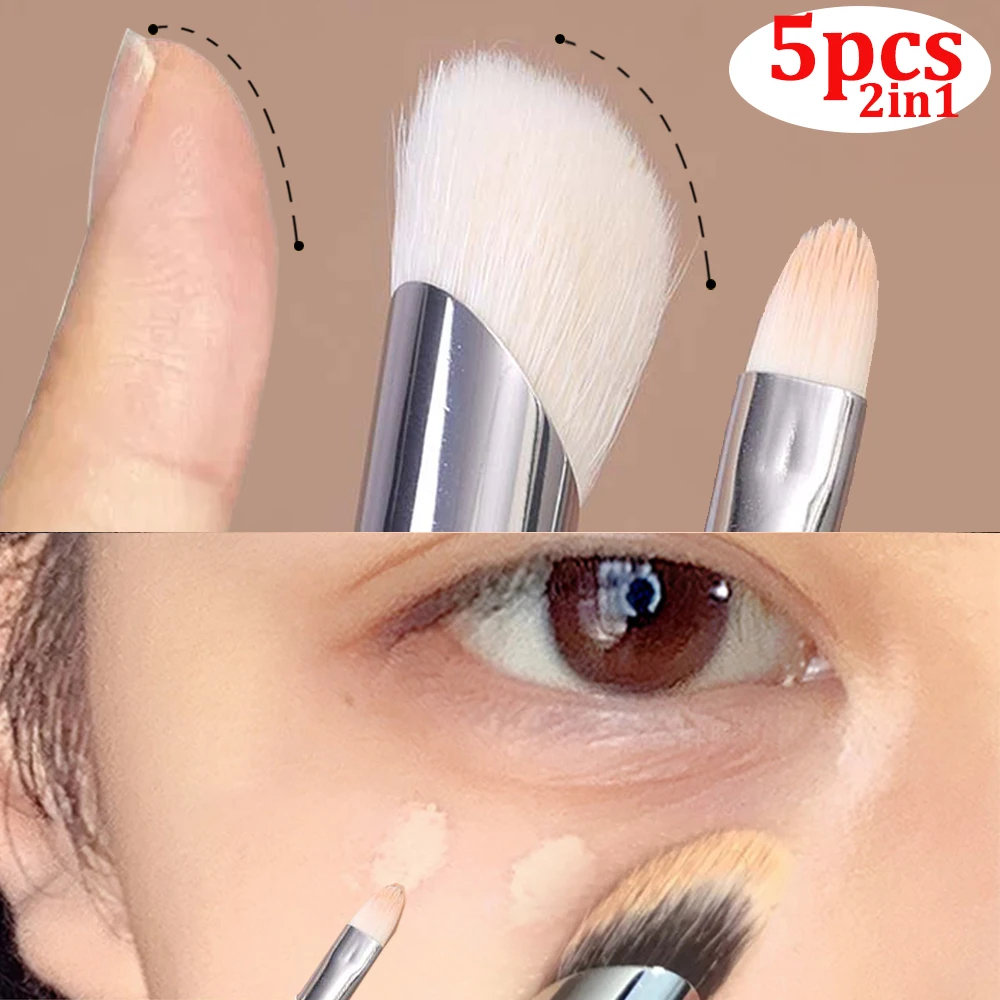 2in1 Finger-tip Concealer Blending Brush Cover Acne Dark Circles Multi-Function Detail Makeup Brushes Lips Liner Eyeliner Brush