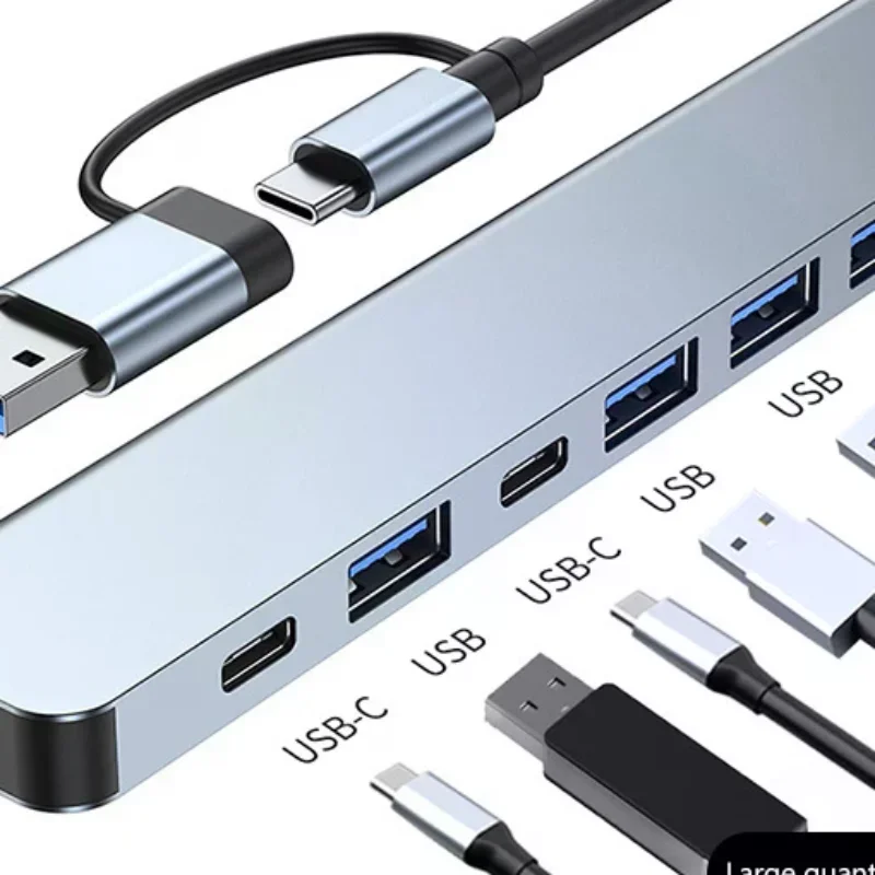 8pcs Universal Laptop DC Power Supply Adapter Connector Plug AC DC Jack Charger Connectors Power Adapter Conversion Plug