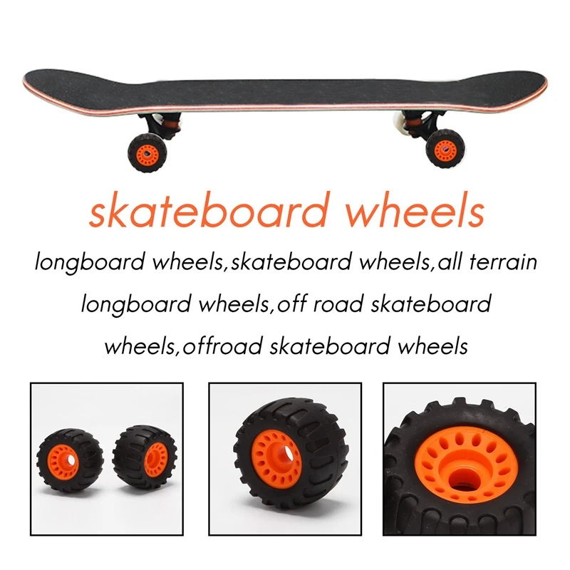 All Terrain Off Road Skateboard Longboard Wheels (Set Of 4 Contains Bearing Sleeve)