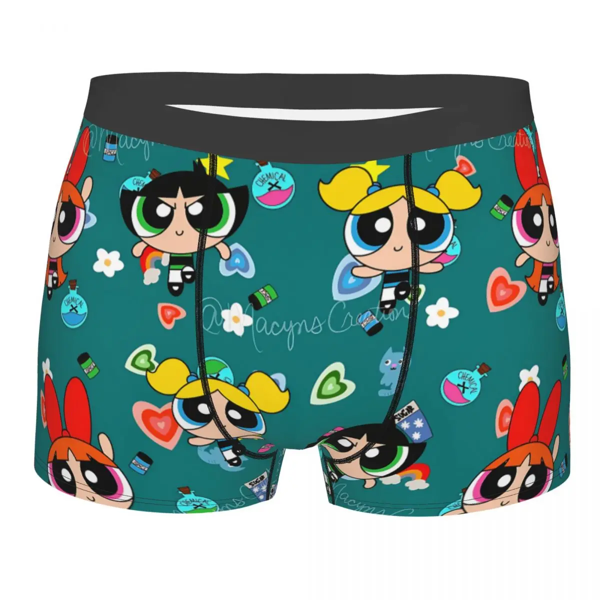 

Мужские трусы-боксеры с принтом Powerpuff Girls, сексуальные, на заказ
