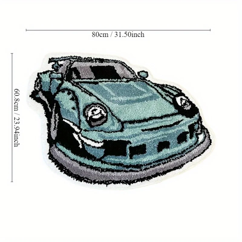 VIKAMA Modern Minimalist Cashmere-Look Rug, Non-Slip Living Room & Study Floor Mat, Machine-Washable Bedroom Decor