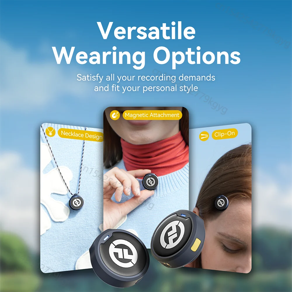نظام ميكروفون Hollyland Lark M2 اللاسلكي Lavalier بطول 300 متر، ميكروفون صغير لطية صدر السترة لكاميرات iPhone Android