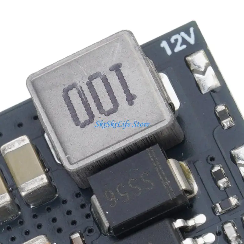 E65E Power Supply Module with 6V to 60V Input and Selectable 5V 9V 12V Output, Single Electronic Module with Solder Terminals