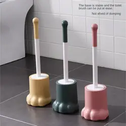 Toilet Brush Creative Paw Shape Deep Clean With Base Quick Drying Home Bathroom Accessories Toilet Brush Set Household Cute