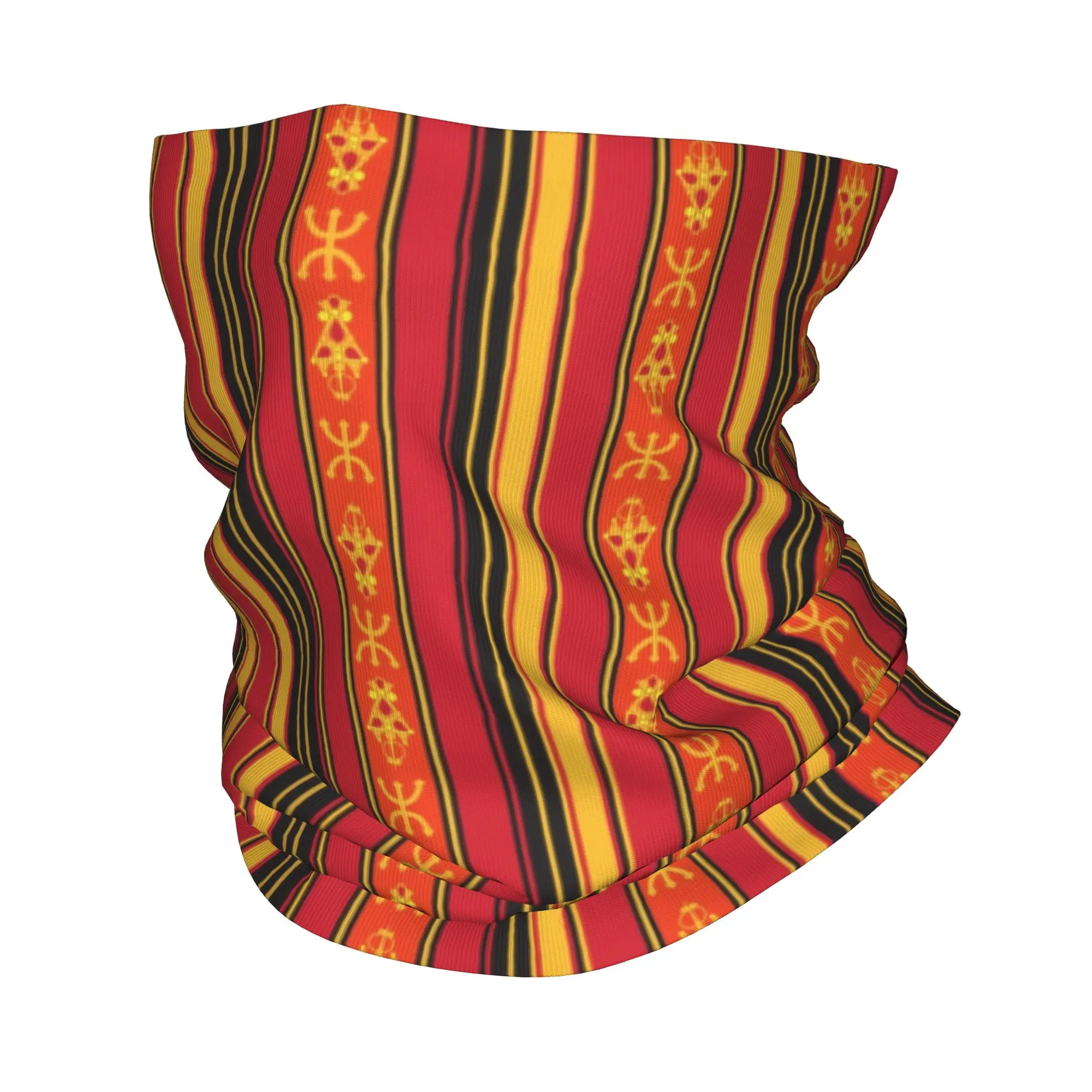 

Z Imazighen Kabyle Jewelry Bandana Winter Neck Windproof Wrap Face Scarf for Ski Amazigh Berber Ethnic Gaiter Headband