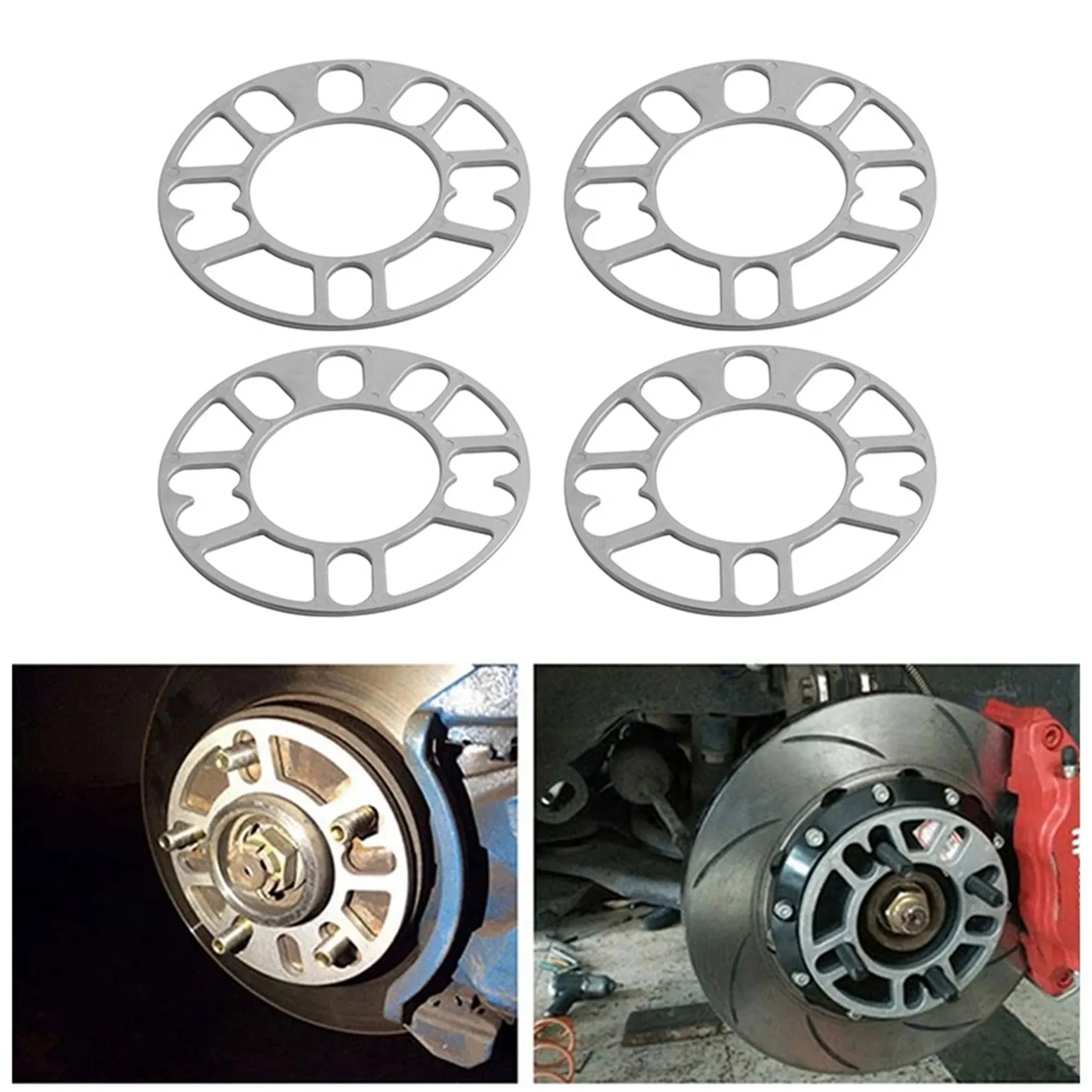 4 Stück Aluminium Distanz stücke Unter leg scheiben Platte Auto Rad Distanz stücke m Bolzen für 4x114,3 4x114,3 5x5x5x5x