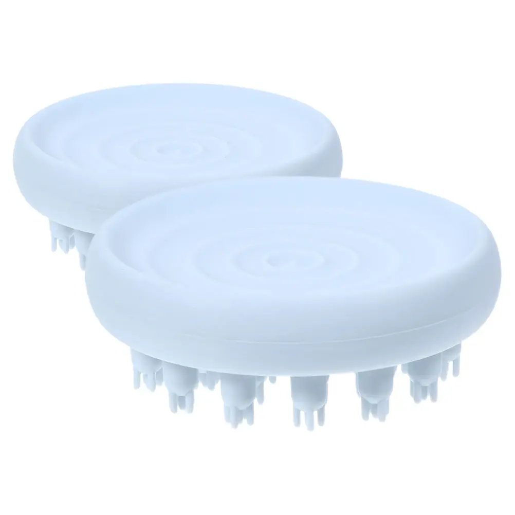 

2Pcs Scalp Massage Brush Silicone Hair Wash Brush Soft Dandruff Remover Deep Cleaning Shampoo Massager Head Scrubber