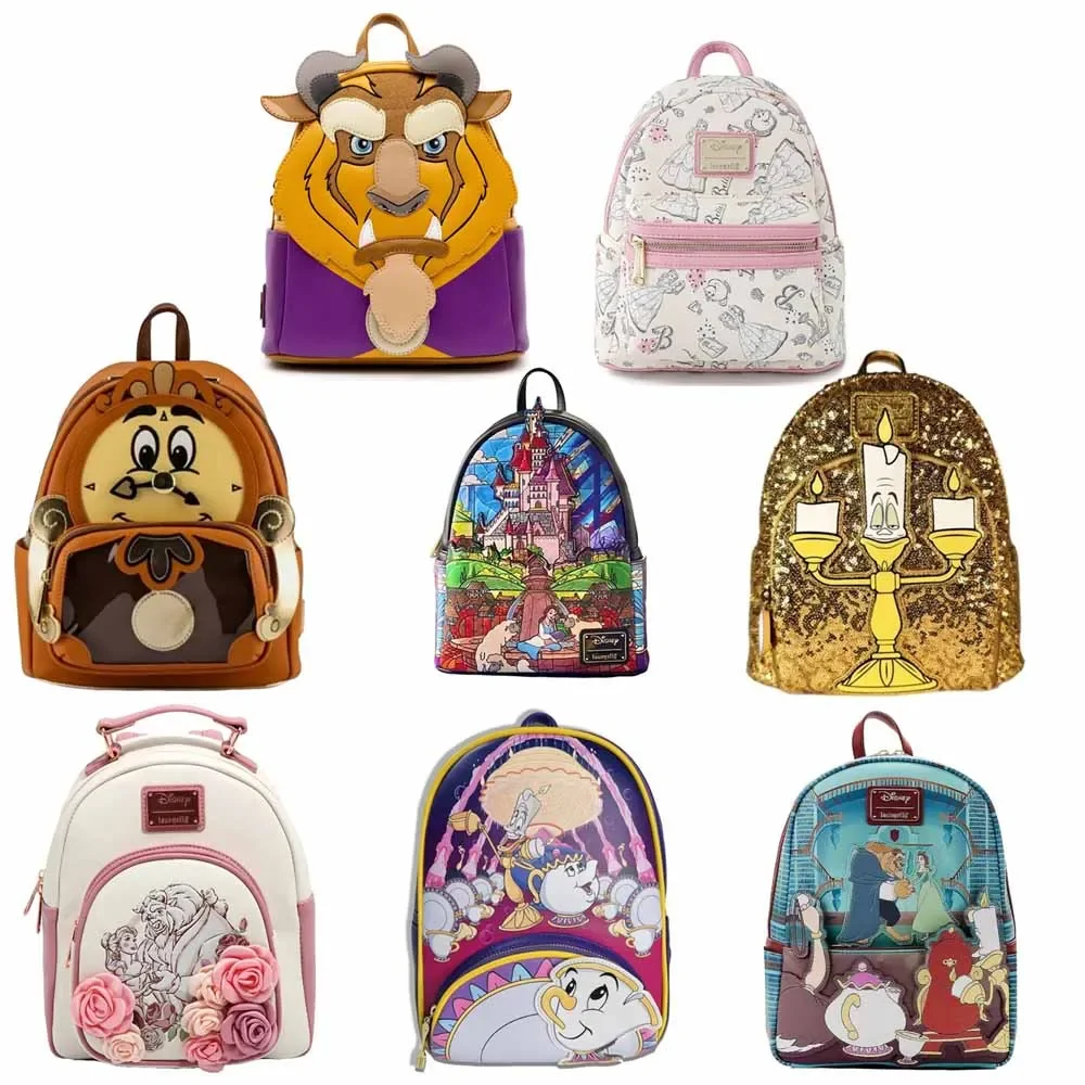 

Beauty & Beast Cogsworth Cosplay Backpack Women Double Strap Shoulder Bag Purse Backpack Mini Double Shoulder Bags
