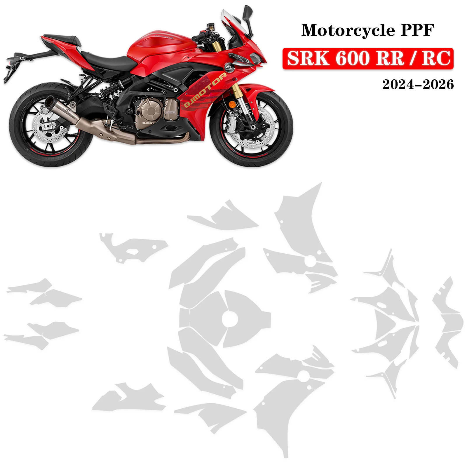

TPU SRK 600 RR RC Motorcycle PPF For QJ Motor SRK 600 Paint Protection Film Motor Accessory Protective Transparent Bodykit 2026