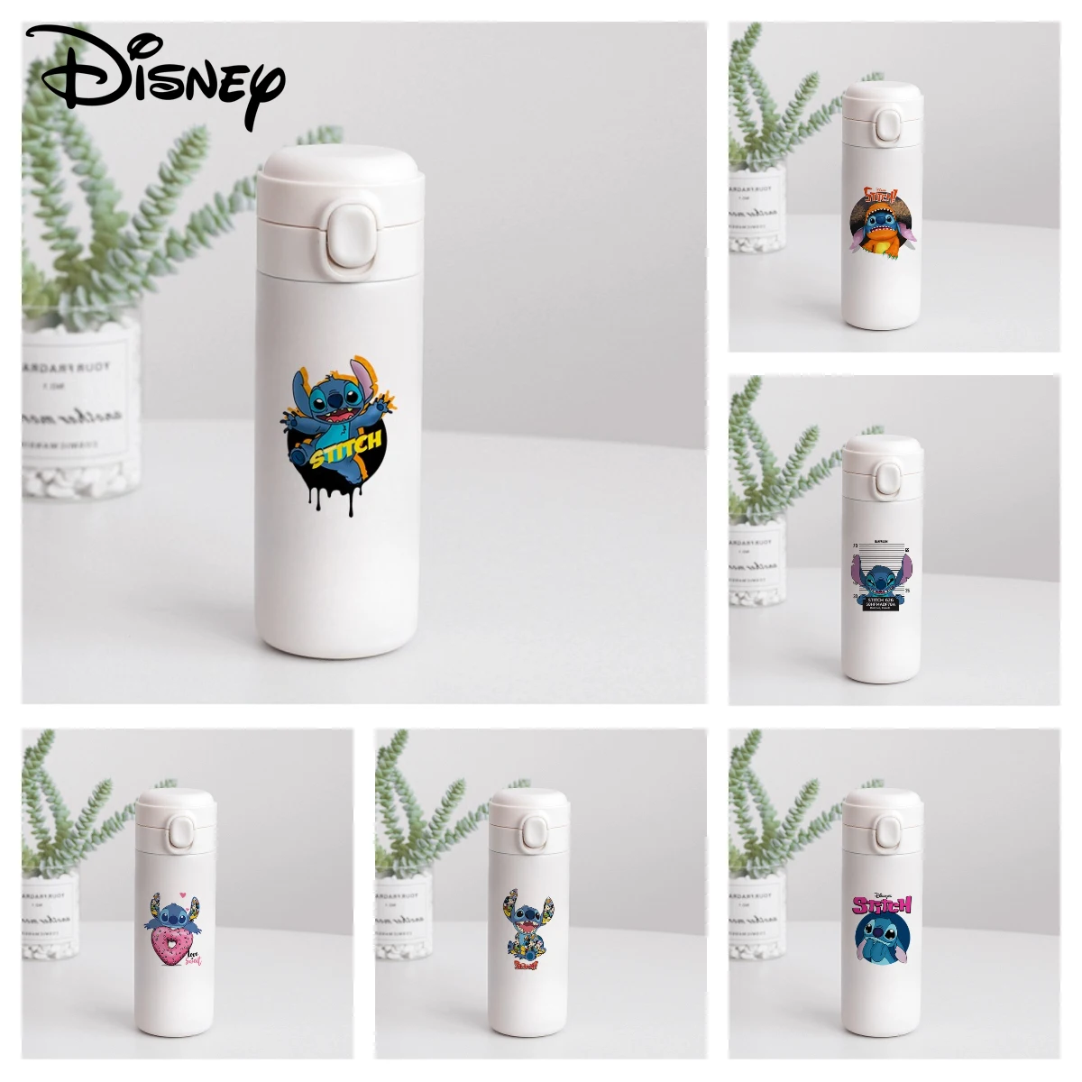 

Disney Stitch Cute Cartoon Thermos Cup, Large Capacity, Small and Lightweight, Carrying High-value Cup, Stainless Steel Kettle