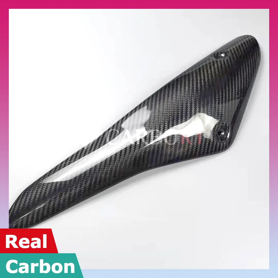 For KTM 790 DUKE 890R 890 R Carbon Fiber Exhaust Heat Shield Guard Side Protection Fairing Cowl 2020 2021 2022 Cover Panel Parts