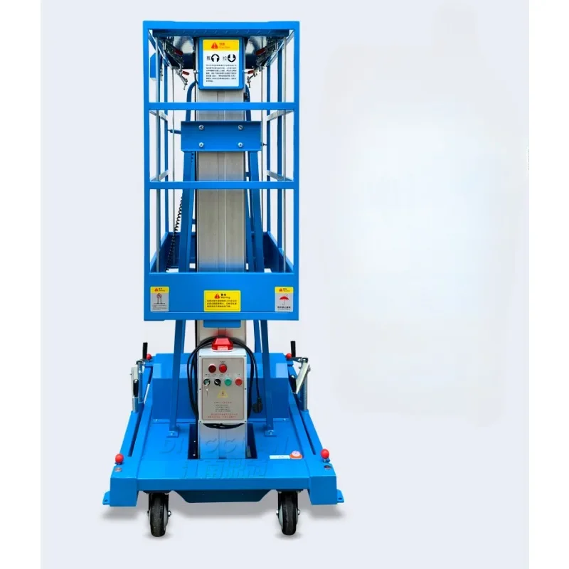 Mobile electric hydraulic elevator aluminum alloy aerial work lifting platform