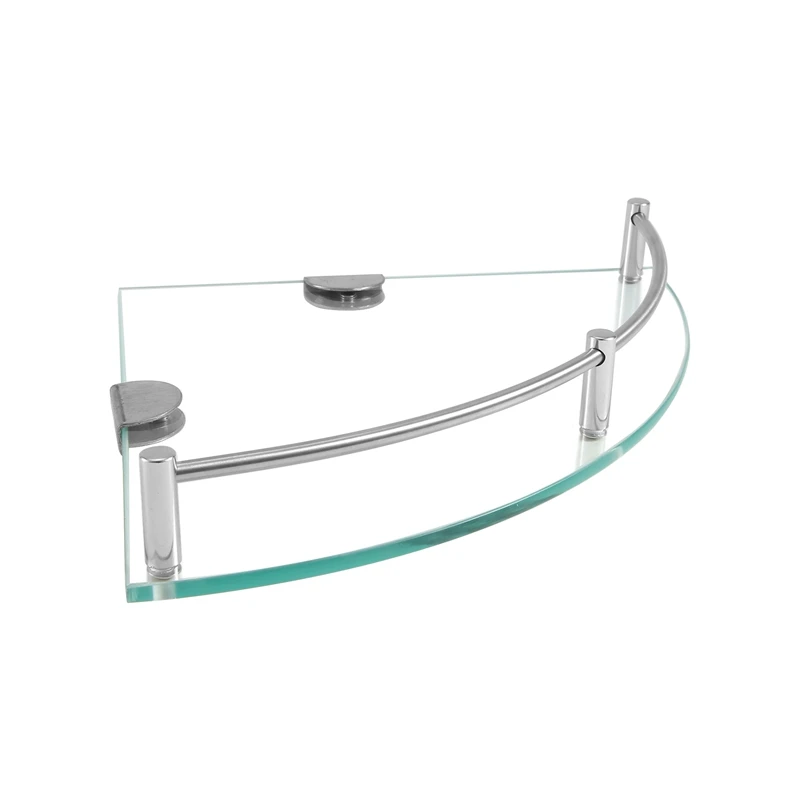 Bathroom Shelves, Bathroom Glass Corner Shelf Wall Mounted ,Tempered Glass Shelf For Storing Shower Gel/Soap