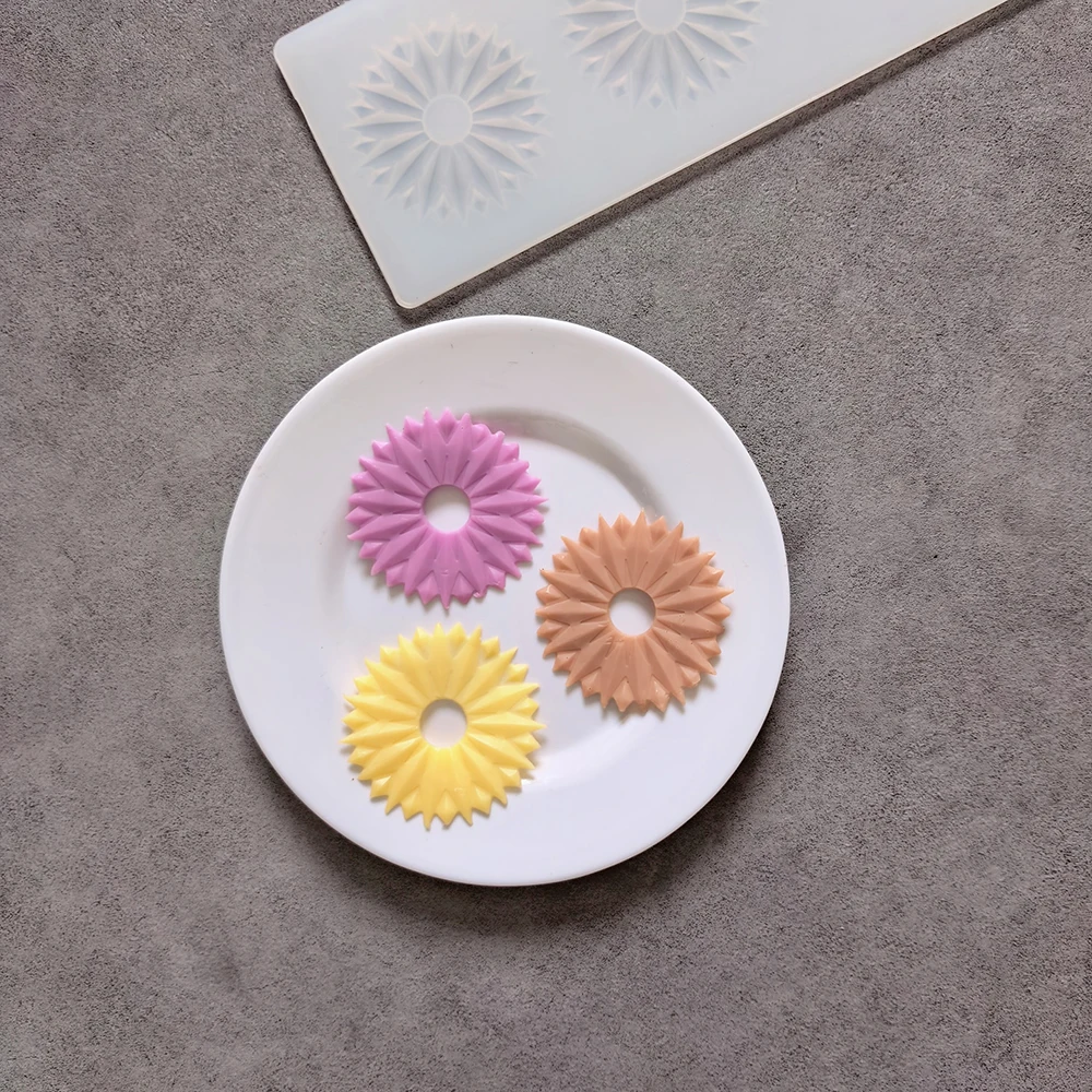 1 st 3-holte ijsbloemvormige chocolade bakken koekje siliconen mal DIY chocolade snoep pudding taart decoratie ornament