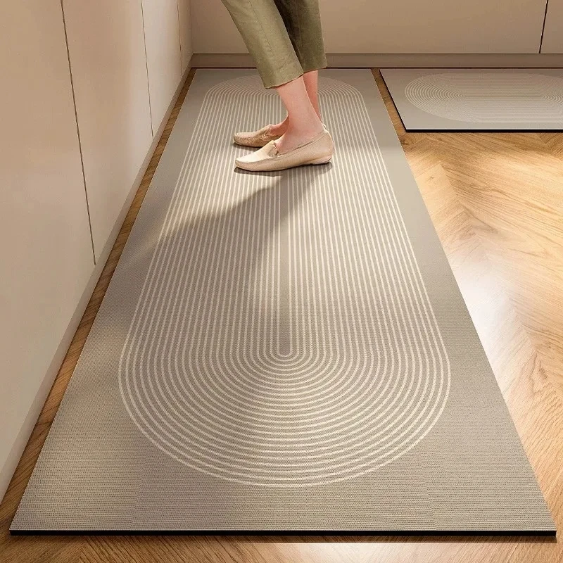 Japanese Minimalist Anti-skid Floor Mat for Household Use - Quiet Cream Style Kitchen Floor Mat Bathroom Mat Doormat Carpet Rug