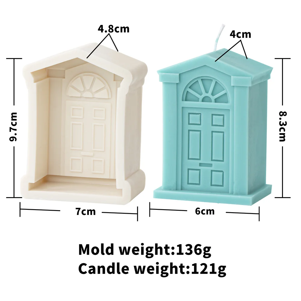 New Window candle silicone mold European style Church Windows Scented Candle DIY Making Retro Doors Plaster Resin Home Crafts