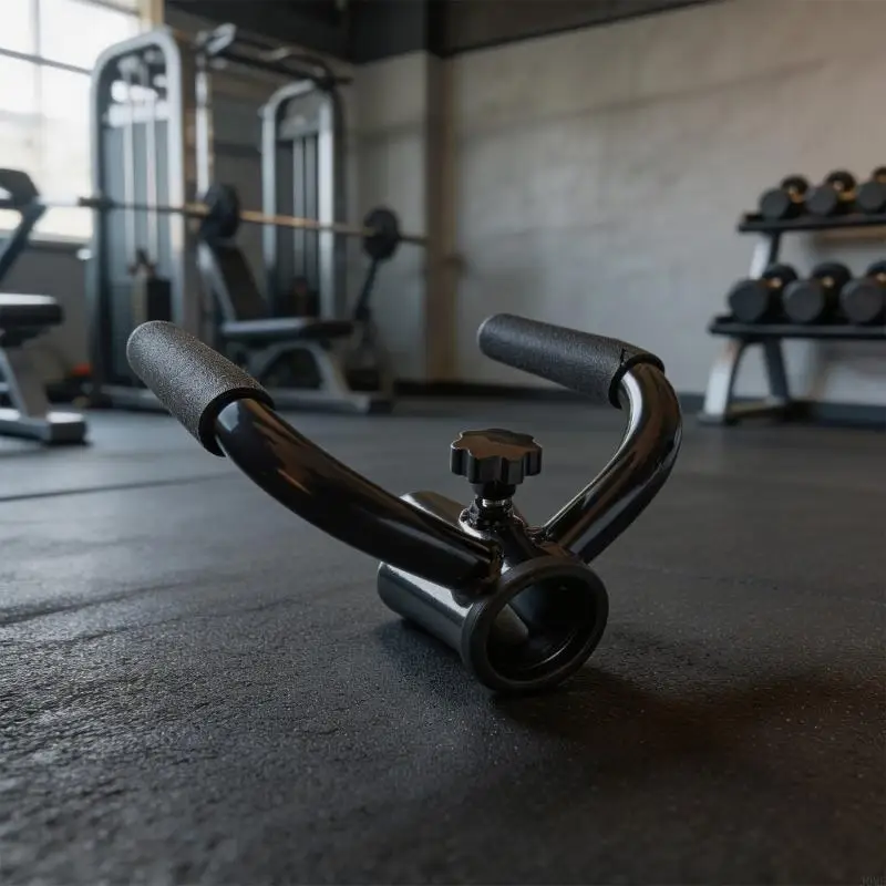 Strength Row Tool for Landmine Work, Steel Two Hand Grip with Soft Hold Area for Gym Workouts and Pulling Practice Daily Use