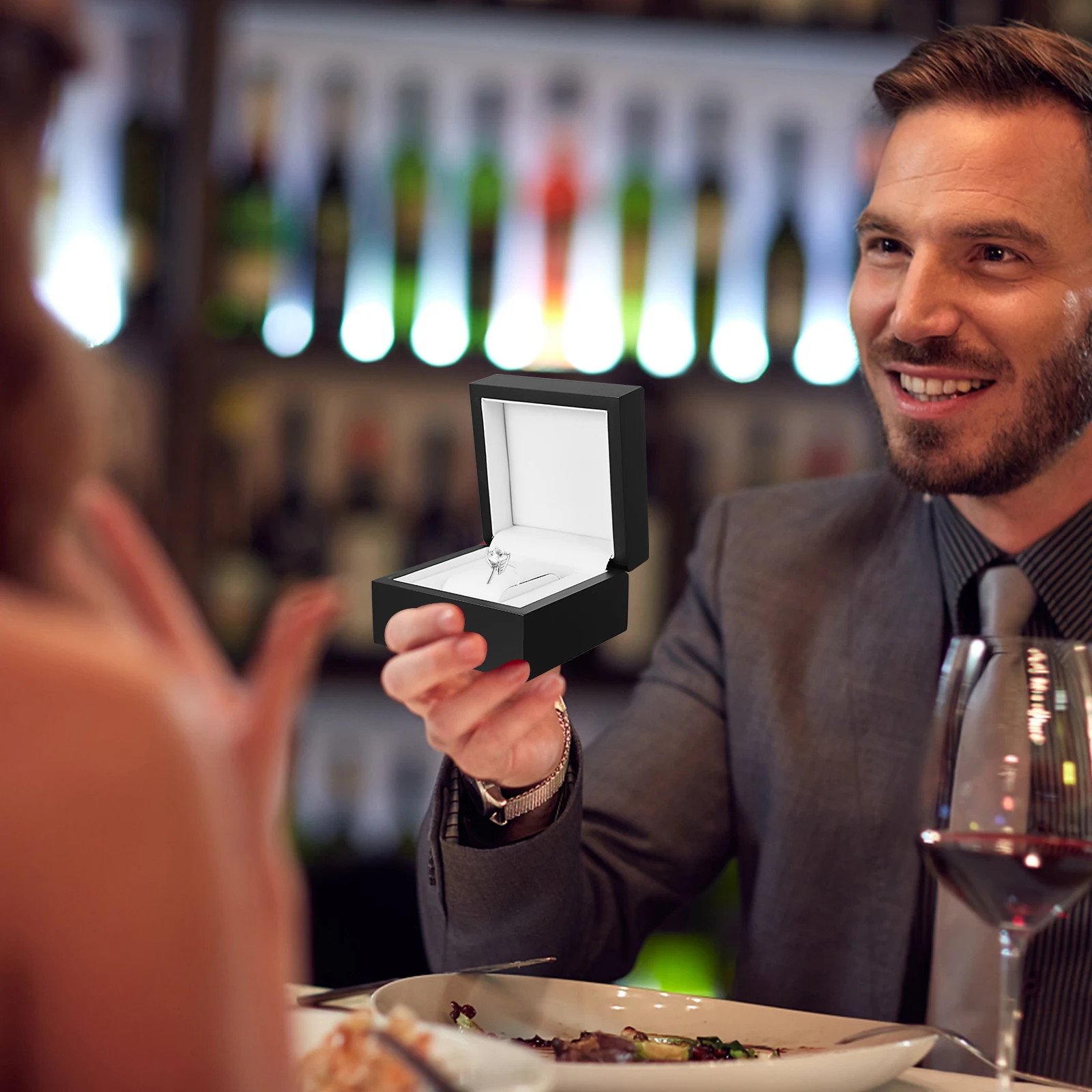 

Шкатулка для драгоценностей, витрина для часов, деревянная прочная шкатулка для хранения, аксессуары для защиты от пыли, царапин, кольцо, серьги