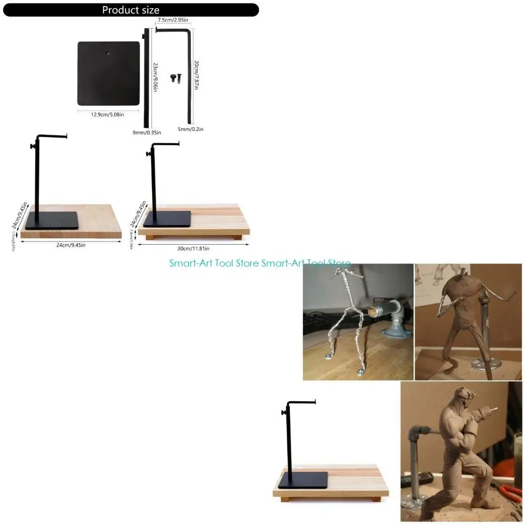 

E1PB Clay Carving Stand with Slip Resistant Base Height Adjustable for Carving Shaping Modelling Crafting Art Project